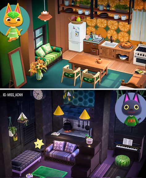 Traditional Japanese Kitchen, Unique Kitchen Design, 4 Cats, Happy Home Designer, Animal Crossing Villagers, Animal Crossing Game, Cozy Kitchen, Island Design, Animal Crossing Qr