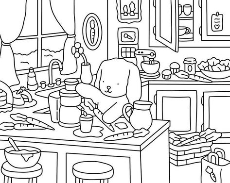 Bobbie Goods Coloring, Chibi Coloring Pages, Bobbie Goods, Bear Coloring Pages, Detailed Coloring Pages, Cartoon Coloring Pages, Cool Coloring Pages, Coloring Pages To Print, Coloring Book Art