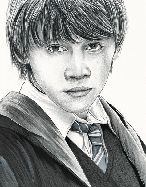 Drawings With Markers, Harry Potter Portraits, Harry Potter Sketch, Harry Potter Coloring Pages, Harry Potter Art Drawings, Harry Potter Painting, Harry Potter Ron Weasley, Harry Potter Ron, Pencil Sketch Images