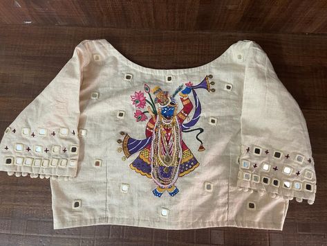 Shreenathji Handwork Blouse, Shreenathji Blouse Design, Machi Work Blouse, Blouse With Mirror Work, Lengha Blouse Designs, Long Blouse Designs, Mirror Work Blouse Design, Cotton Blouse Design, Blouse Designs Catalogue