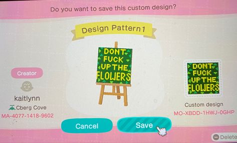 Animal Crossing Flower Sign, Acnh Flower Sign, Acnh Sign Code, Acnh Welcome Sign Code, Acnh Signs Designs, Acnh Creator Id Codes, Cute Acnh Codes, Acnh Sign Design Code, Acnh Wallpaper Design Id