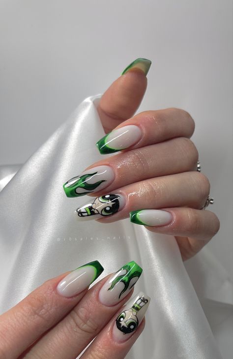 Uñas de bellota 💚 Buttercup nails ❇️ Acrylic Nails Coffin Pink, Luxury Flowers, Birthday Nails, Acrylic Nails Coffin, Minimalist Nails, Dream Nails, Chic Nails, Nail Paint, Dope Nails