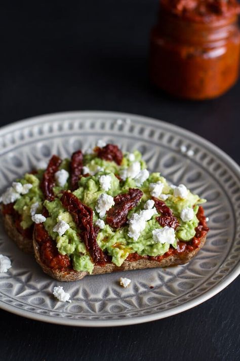 Harissa, Smashed Avocado + Egg Toast with Goat Cheese and Honey Drizzle | halfbakedharvest.com Smashed Avocado Toast, Avocado Egg Toast, Goat Cheese And Honey, Hotdog Sandwich, Cheese And Honey, Pesto Eggs, Honey Drizzle, Sundried Tomato Pesto, Avocado Toast Egg