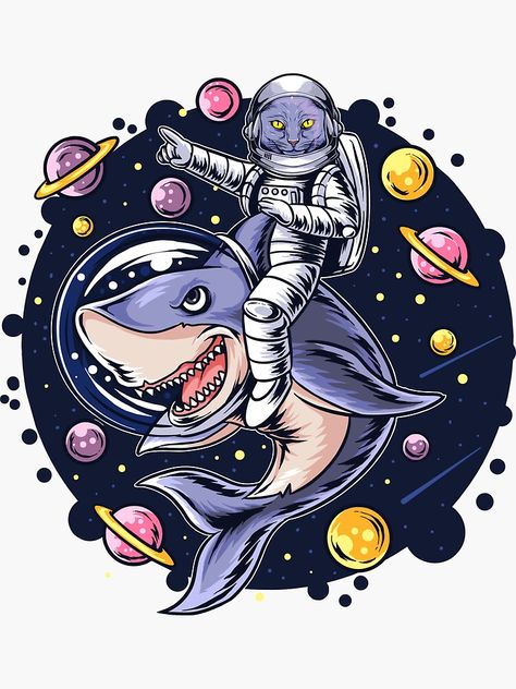 Shark Astronaut, Streetwear Couple, Graphic Design Text, Kids Tshirt Designs, Astronaut Wallpaper, Astronaut Art, Cool Art Drawings, Cute Characters, Graffiti Art