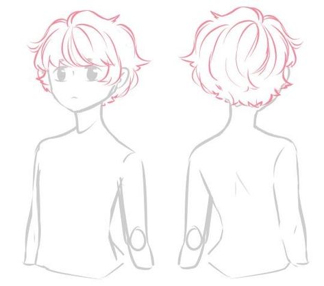 Fluffy Hair Drawing Reference, Fluffy Hair Drawing, Hair References Drawing, Boy Hair Drawing, Short Hair Drawing, Hair Drawing Reference, Pelo Anime, Drawing Hair Tutorial, Hair Sketch