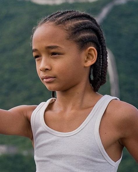 Karate Kid Jaden Smith, Karate Kid 2, Jayden Smith, Karate Kid 2010, The Karate Kid, Jaden Smith, Braided Hairstyle, Cool Wallpapers Cartoon, Braids For Kids