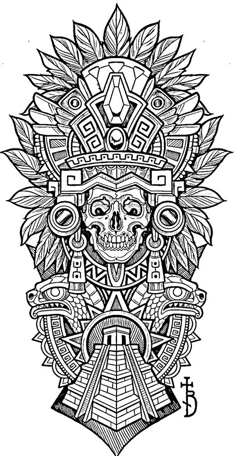 Aztec Flash Art, Aztec Tattoo Patterns, Aztec Leg Sleeve Tattoo, Aztec Tattoo Stencils, Mexican Trible Tattoos, Mexican Themed Tattoos, Trible Tattoos, Aztec Drawing, Aztec Artwork