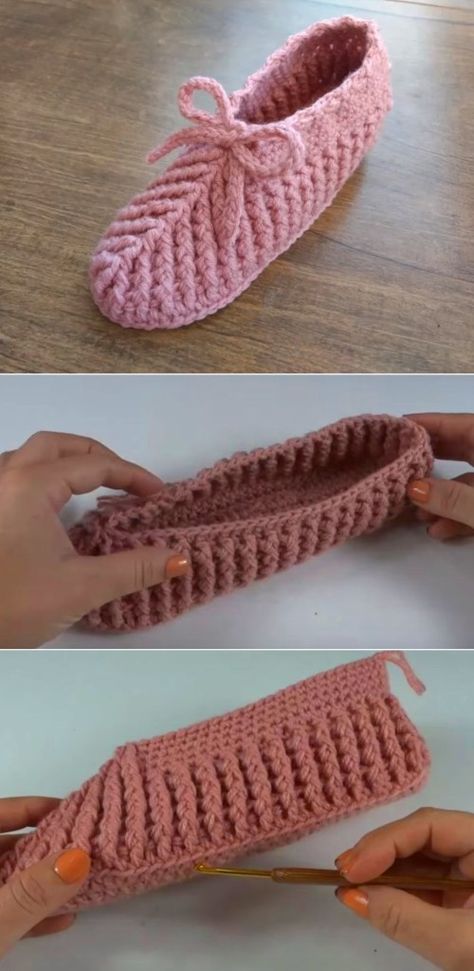 Need pattern. Of. This slipper please Crochet Slipper Boots, Crocheted Slippers, Easy Crochet Slippers, Slipper Pattern, Crochet Slipper, Slippers Crochet, Crochet Slippers Free Pattern, Time Activity, Knitted Slippers Pattern