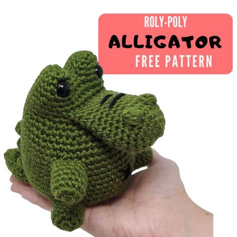 No Sew Amigurumi, Small Crochet Gifts, Crochet Project Free, Alligator Pattern, Crochet Toys Free, Crochet Design Pattern, Crochet Amigurumi Free Patterns, Crochet Amigurumi Free, Learn How To Crochet