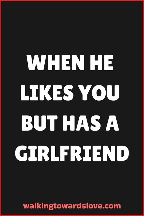 Discover the signs he likes you but has a girlfriend. Uncover the subtle cues that indicate his feelings towards you despite being in a relationship. Find out if he's displaying behaviors that show his interest goes beyond friendship. Learn how to navigate this delicate situation when he likes you but has a girlfriend. Explore these 8 signs he has a girlfriend but likes you, and gain insights into understanding his mixed signals. He Likes You, Signs He Likes You, When He Has A Girlfriend, Like You Quotes, He Has A Girlfriend, Truth Or Dare Questions, Being In A Relationship, Love Articles, Get A Girlfriend