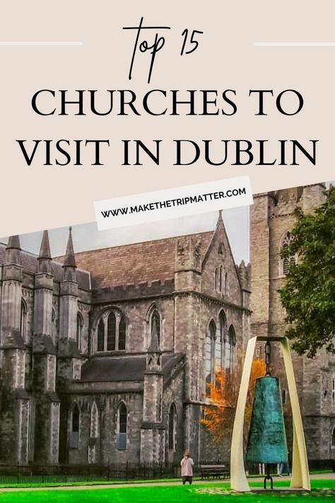 The best way to take in Ireland’s history is to tour a few of the most important churches and cathedrals in Dublin. Ireland has a very rich religious history that is full of strife while remaining something beautiful. Romantic Road, Dublin Ireland, Ireland Travel, European Travel, Something Beautiful, Dublin, Places To Go, Road Trip, History