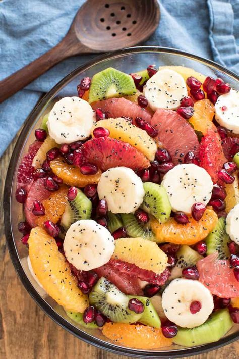 Winter Fruit Salad Fruit Salad For Kids, Salad Guide, Winter Fruits, Salads For Kids, Lemon Tree Dwelling, Winter Fruit Salad, Grapefruit Salad, Lemon Bar, Salad Easy