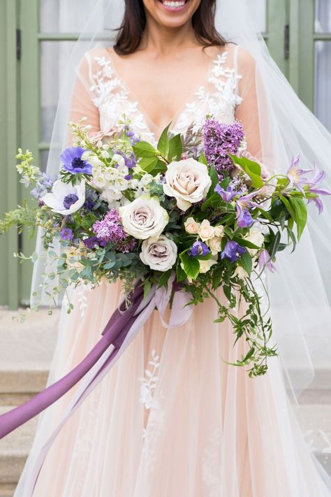 Purple, white and blush bride bouquet, lush bridal bouquet, Florals by Upton Grey Floral, Planning & Design by Moxie Bright Events, Photography by Peterson Design & Photo Succulent Wedding Bouquet, Purple Flowers Wedding, Wedding Locations California, Julie Harris, Meghan Harry, Neutral Wedding Flowers, Winter Wedding Flowers, Purple Wedding Flowers, Inexpensive Wedding