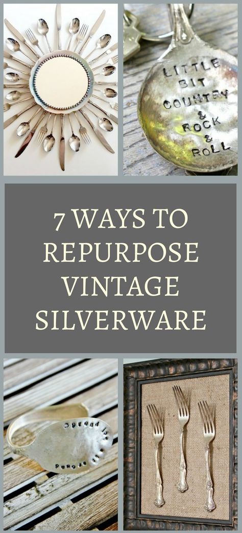 Vintage Silverware Crafts, Vintage Silverware Patterns, Sterling Silverware, Cutlery Art, Silverware Crafts, Diy Bowl, Antique Spoons, Spoon Art, Vintage Cutlery