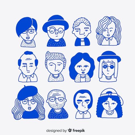 Simple Face Illustration, People Avatar, Drawn People, Avatar Illustration, Paar Illustration, Doodle People, Regnul Animal, Schrift Design, Face Illustration