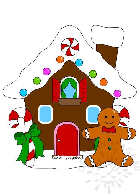 Gingerbread House Clip Art Free, Gingerbread House Paper Craft, Gingerbread House Coloring Page, Gingerbread House Printable, Gingerbread Man Printable, Gingerbread House Clipart, Christmas Boarders, Amazing Coloring Pages, House Coloring Pages