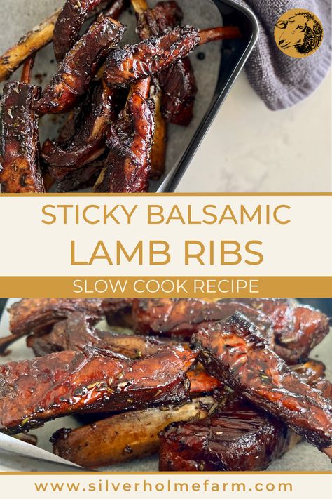 These slow roast balsamic lamb ribs are a no fuss dinner item that will please everyone with their sticky glaze and tender meat. They are a breeze to prepare and their aroma is delightful to come home to.
Pair with a cous cous or bean salad.
Try these delectable slow roast balsamic lamb ribs.

#silverholme #silverholmefarm #homesteading #homesteadingaustralia #cookyourownfood #lambrecipes #lambribs #slowcooking #balsamiclambribs #farmlife #homecooking #cookathome Lamb Ribs Recipe Slow Cooker, Lamb Ribs Recipe, Slow Cooker Ribs Recipe, Glazed Ribs, How To Cook Lamb, Tender Meat, Lamb Ribs, Ribs Recipe, Slow Roast