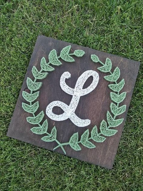 String Art Letters, String Art Templates, Monogram Art, Monogram Signs, String Art Diy, Boho Wall Decor, String Art, Sweet Pea, Other Colors