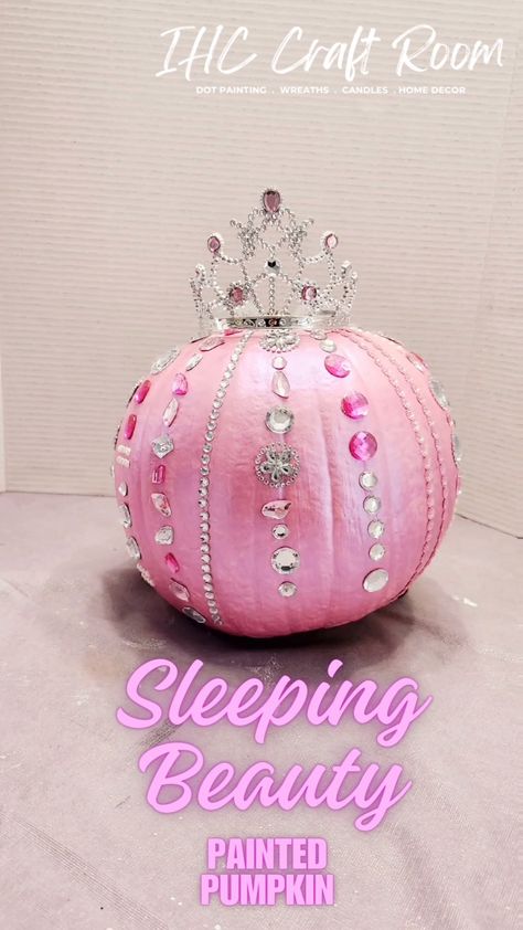 Disney Princess Magic: Watch as I transform a pumpkin into Sleeping Beauty Aurora's royal masterpiece! 👸🎨 #Disney #SleepingBeautyPumpkin #disneypumpkin #ilievskihandmadecreations #ihccraftroom Princess Painted Pumpkins, Princess Pumpkin Painting, Sleeping Beauty Pumpkin, Rapunzel Pumpkin, Pumpkin Princess Party, Princess Pumpkins, Pumpkin Shorts, Pumpkins Crafts, Disney Pumpkin Painting