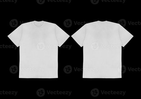 Blank t-shirt white template front and back view on white background. Short Sleeve mock-up Mock Up T Shirt, White Template, Blank T Shirt, Blank T Shirts, Shirt Template, Logo Banners, Back View, Heart With Arrow, Tshirt Mockup