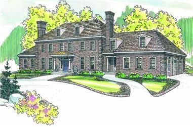 Main image for house plan # 2969 Colonial Style House Plans, European Plan, Southern Style House Plans, Luxury Plan, Colonial House Plans, European House Plans, European House Plan, Monster House Plans, Colonial Style Homes