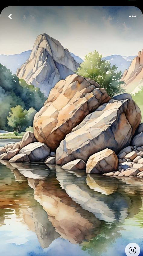 Amazing Watercolor Art, Watercolour Rocks, Shrunken Heads, Watercolor Scenery, Maori People, Watercolor Art Landscape, Art Tutorials Watercolor, Diy Watercolor Painting, Landscape Paintings Acrylic