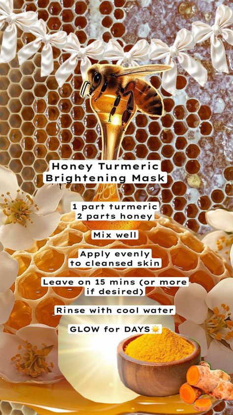 Honey Facial At Home, Honey Turmeric, Facial At Home, Honey Facial, Turmeric And Honey, Brightening Mask, Honey, Facial, At Home