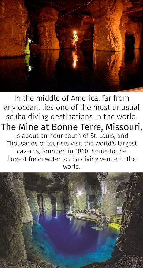 Missouri Places To Visit, Caves With Water, Waitomo Glowworm Caves, As The World Caves In, Missouri Caves, Underwater Crystal Cave, Underground Crystal Cave, Adventure Travel Explore, Cave Tours