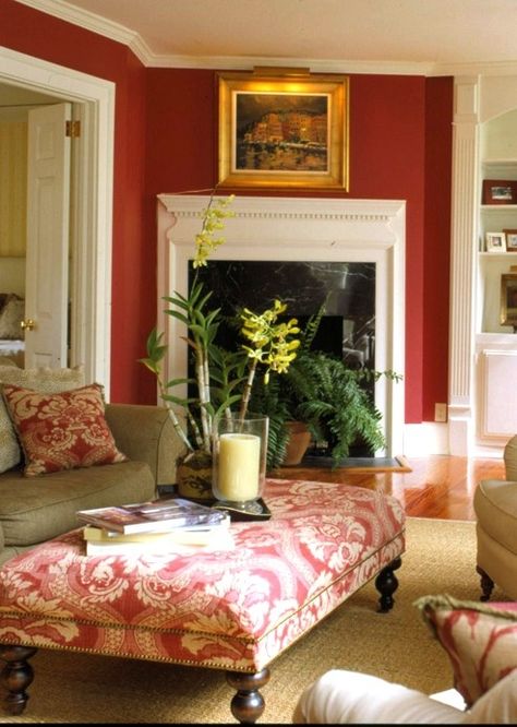 Red living room color scheme