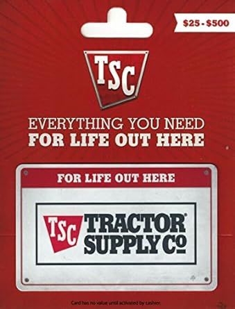 Amazon.com: Tractor Supply Company Gift Card $25-500 : Gift Cards Tractor Supply Company, Mastercard Gift Card, Rural Lifestyle, Riding Mowers, Depth Of Knowledge, Company Gifts, Tractor Supplies, Fitness Tools, Tractor Supply