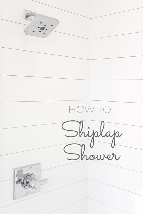 How to Install Shiplap In A Shower (and be the coolest people on the planet) | Mostess Ship Lapped Bathroom, White Shiplap Bathroom, Joanna Gaines Shiplap, Subway Tile Bathroom, White Subway Tile Bathroom, Shiplap Siding, Shiplap Boards, Installing Shiplap, Subway Tiles Bathroom