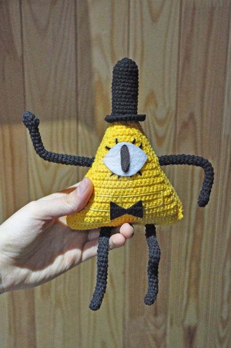 Bill Cipher amigurumi Gravity Falls - Bill Cypher by VictoriaYevl.deviantart.com on @DeviantArt Gravity Falls Crochet Pattern Free, Bill Cipher Crochet, Gravity Falls Crochet, Bill Cipher Plush, Amigurumi Gift, Crochet Applique Patterns Free, Crochet Monsters, Crochet Disney, Crochet Plush