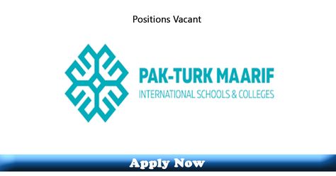 Jobs in Pak Tuk Maarif Internatioal Schools and Colleges 2020 Apply Now - Latest Jobs In Pakistan Computer Literacy, Class Teacher, Teacher Assistant, Jobs In Pakistan, International School, Job Description, Government Jobs, Physical Education, School College