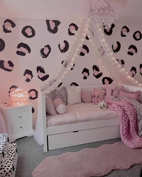 Leopard Room, Pink Bedroom For Girls, Kids Interior Design, Luxury Duvet Covers, Pink Bedrooms, Nursery Baby Room, Toddler Bedrooms, Big Girl Rooms, Room Makeover Inspiration