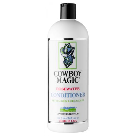 COWBOY MAGIC ROSEWATER CONDITIONER 32 oz. Shine Hair, Pet Shampoo, Horse Health, Dull Hair, Hair Shine, Herbal Blends, Hair Detangler, Deep Conditioner, Rose Water