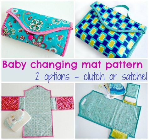 Baby changing mat. Several different styles and options in the same pattern. Changing Mat Pattern, Diy Sy, Easy Baby Blanket, Diy Bebe, Baby Changing Mat, Sew Ins, Baby Sewing Projects, Sew Easy, Baby Projects