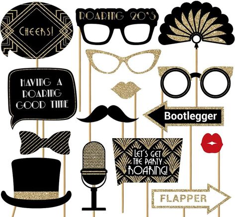 Roaring 20s Photo Booth, 20s Photo Booth, Roaring 20s Party Decorations, 20s Party Decorations, Roaring 20s Birthday Party, 1920 Party, Roaring 20s Birthday, Great Gatsby Prom, Gatsby Party Decorations