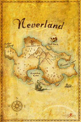 Neverland map to frame Neverland Map, Peter Pan Neverland, Peter Pan Party, Foto Disney, Image Princesse Disney, Images Disney, Tinker Bell, Disney Films, Pixie Dust