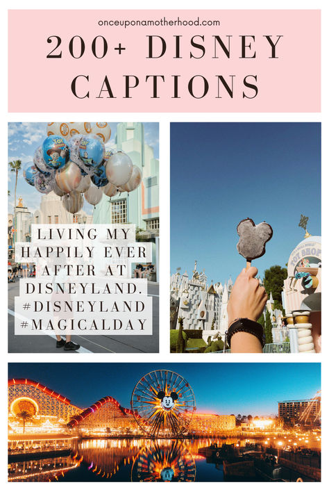 200+ Disneyland Captions for Instagram and social media. These are magical Disney Captions, including fun facts and magical fairy dust sprinkled throughout to make it easy to caption your magical Disneyland memories! Disneyland quotes and magical ideas help you feel inspired every time you see your Disneyland memories. Disneyland Captions For Instagram, Disneyland Captions, Disney Captions Instagram, Disneyland Quotes, Countdown Quotes, Disney Countdown, Magic Quotes, Magical Fairy, Captions For Instagram