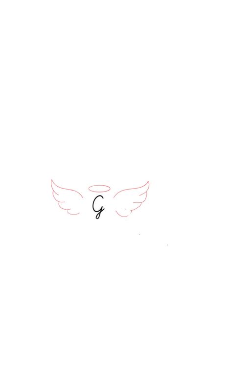 Letter With Angel Wings Tattoo, Uncle Tattoo Ideas, Letter With Wings Tattoo, Wings Tattoo Simple, Little Angel Wings Tattoo, Sky Tattoos For Women, Small Memorial Tattoos, Angle Wing Tattoos, Wing Tattoos On Wrist