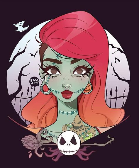 Halloween is coming #halloween #digitalart #illustration #sally #nightmarebeforechristmas #jack Happy Birthday In German, Evvi Art, Nightmare Before Christmas Drawings, Sally Nightmare, Tim Burton Art, Sally Nightmare Before Christmas, Tim Burton Films, Halloween Drawings, Psychobilly