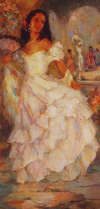 Rose Fan Dancer Painting, Morning Mood, Future Life, Art Of Living, Vintage Painting, Image Types, Home Art, Google Images, Dancer