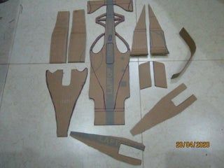 DIY Cardboard Formula 1 Car Model : 4 Steps - Instructables Cardboard Formula 1 Car, Diy F1 Car, F1 Crafts, Race Car Craft, Race Car Costume, Paper Mache Art Sculpture, Base Template, Recycle Cardboard, Car Costume