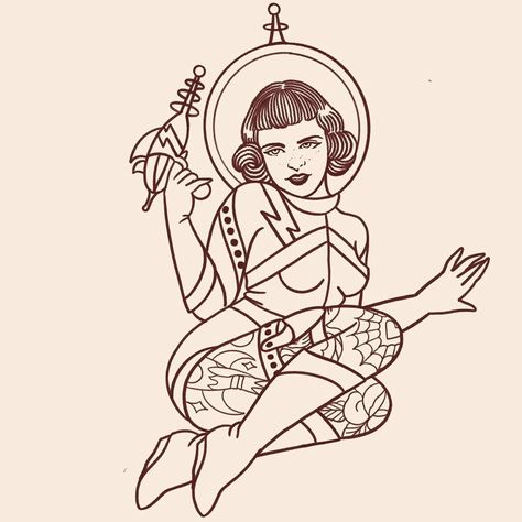 Traditional Tattoo Pin Up Girl, Traditional Tattoo Pin Up, Traditional Tattoo Prints, Jessica O, American Traditional Tattoo Ideas, Traditional Tattoo Ideas, Graphic Design Images, American Tattoos, Pin Up Tattoos