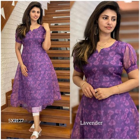 Kota Kurti Designs Latest, Organza Kurti Designs Latest, Organza Kurti Designs, Latest Kurti Designs Pattern, Brother Status, Latest Kurta Designs, Short Kurti Designs, Organza Kurti, Chudi Neck Designs