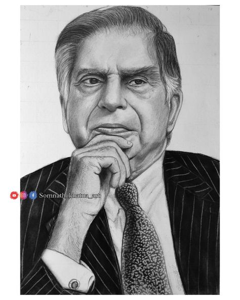 Rest In Peace' 🕊️ 🥺🙏.... A small art tribute to @ratantata . . . Art by: @somnath_khatua_art . . DM For customised sketch order ✍️ ❤️‍🩹 Wp 8101739908 Delivery All Over India 🚚 ✈️ . . #restinpeace #ratantata #rip #ratantatadeathnews #somnathkhatuaart #outline #drawing #sketch #arttribute #artist #ratantatapassedaway Ratan Tata Sketch, Ups And Downs In Life, Colored Pencil Artwork Ideas, Color Mixing Chart Acrylic, Sketch Images, Pencil Drawing Images, Stylish Kurtis, Ratan Tata, Stylish Kurtis Design