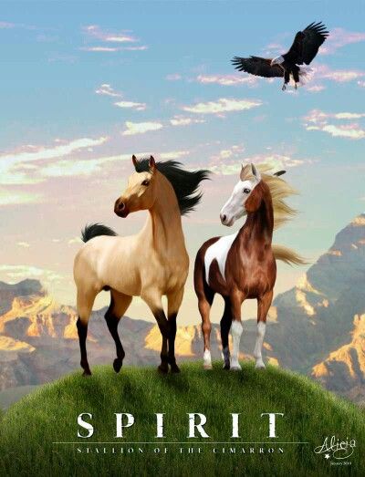 Spirit Spirit Horse Movie, Spirit And Rain, Spirit The Horse, Horse Movies, Horse Cartoon, Spirited Art, The Eagles, Horse Drawings, Equine Art