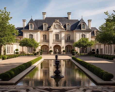 French Chateau Stable Design | Who wouldn't want a stable in their baroque chateau? We worked for quite some time to create these images… | Instagram Modern French Chateau, French Mansion, Old Money House, Stable Design, Classic Villa, Dream Life House, Dream Mansion, Brass Hooks, Stables Design