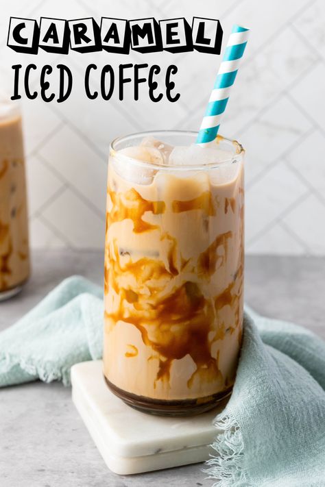 This easy to make caramel iced coffee is the perfect sweet treat mid-day pick me up or buzz to start the morning.
Making iced coffee drinks at home is so much more budget friendly than buying those expensive drinks at the coffee shop. A delicious summer drink with a caffeine buzz non-alcoholic! Iced Coffee Drinks At Home, Expensive Drinks, Making Iced Coffee, Coffee Drinks At Home, Caramel Iced Coffee, Fun Beverages, Yummy Summer Drinks, Easy Caramel, How To Make Ice Coffee