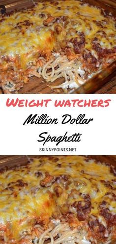 Ww Casserole, Weight Watchers Casserole, Weight Watchers Meals Dinner, Million Dollar Spaghetti, Weight Watchers Meal Plans, Weight Watchers Recipes Desserts, Weight Watchers Chicken, Weight Watcher Dinners, Natural Detox Drinks